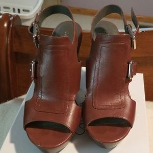 Ladies CK Walnet wedge sandle  worn a few times.